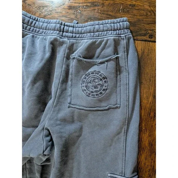Gymshark Heritage Cargo Joggers XS Graphite Blue Pump Cover Vintage Look